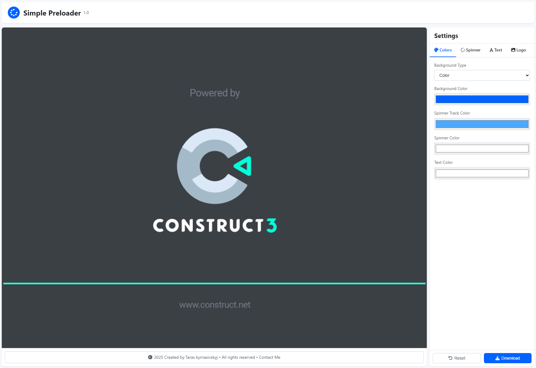 Simple Preloader Interface